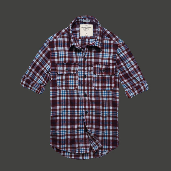 Abercrombie Fitch Hombres Plaid Camisa AF6980